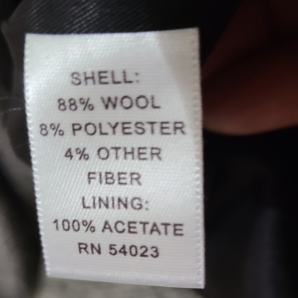 BANANA REPUBLIC Black and White Lined Peacoat Classic Wool-Blend Jacket - Size 6 - Picture 14 of 14
